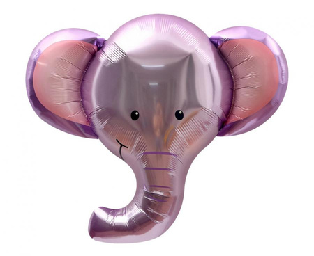 #BFK Balon foliowy Słoń fioletowy (głowa), 67x58cm