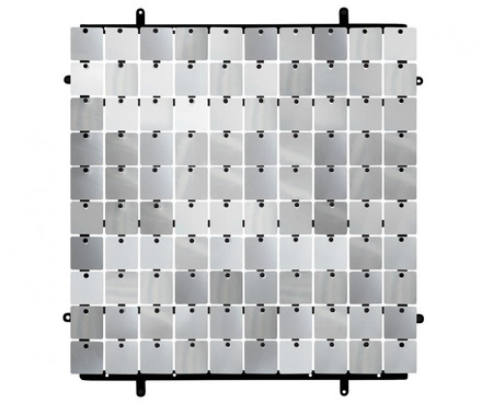 #DEI Panel dekoracyjny srebrny, czarne tło typ B, 30x30 cm/ 100 kwadratów