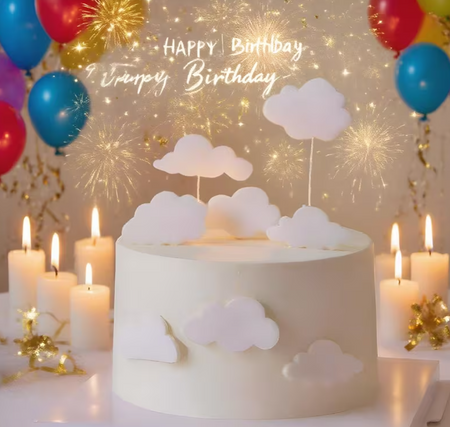 Zestaw 6 szt. wykrawaczek do tworzenia dekoracyjnych CHMUREK CHMURKI