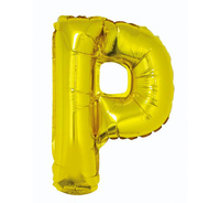 #BFK Balon foliowy "Litera P", złota, 35 cm KK
