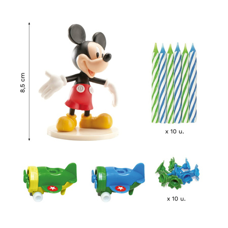 Zestaw świeczki urodzinowe i figurka PVC Myszka Mickey na tort DeKora