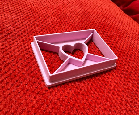 Foremka do tworzenia dekoracji KOPERTA Z WALENTYNKĄ WZ.I KicCake