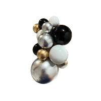 Toppery na tort kule na piku ZŁOTO SREBRNO BIAŁO CZARNE