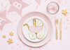 Baner Baby shower, 290x16.5 cm, złoty