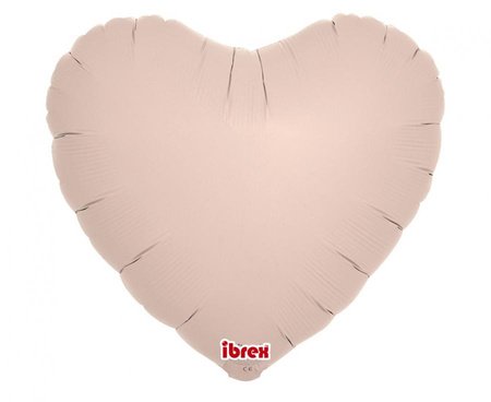 #BFK Balon Ibrex Hel, serce 14", Shell Pink, 5 szt.