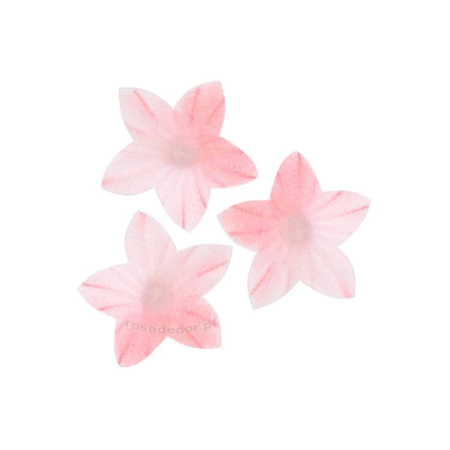 Dekoracja waflowa na tort KWIATUSZKI MINI RÓŻOWE 20 szt. Rose Decor