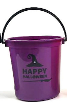 Wiaderko na cukierki Halloween 2 l - zbliżenie na motywy halloweenowe