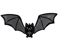 #BFK Balon foliowy SuperShape  Glow Batty Bat, 106cm w x 48cm