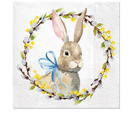 #ZSE Serwetki PAW wzorzyste Rabbit with Catkins 33x33 cm / 20 szt.