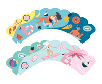 #ZI Papilotki do muffinek Summer - Let''s party, 6 szt. KK