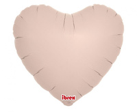 #BFK Balon Ibrex Hel, serce 14", Shell Pink, 5 szt.