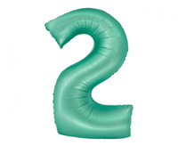 #BFC44 Balon foliowy Smart, Cyfra 2, miętowa matowa, 76 cm KK