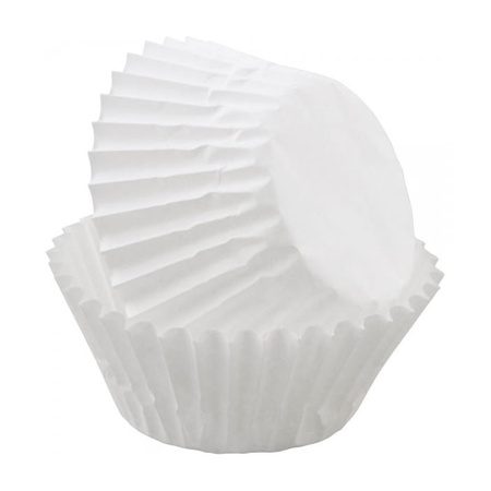 Białe papilotki do cake popsów pralin makaroników 40x21 mm 50 szt.