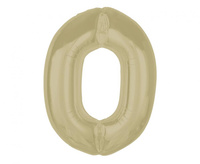 #BFC Balon foliowy Smart, cyfra 0, matowa latte, 92 cm  KK