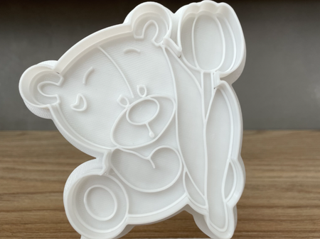 Foremka do tworzenia dekoracji MIŚ Z TULIPANEM foremka + stempel WZ.I KicCake