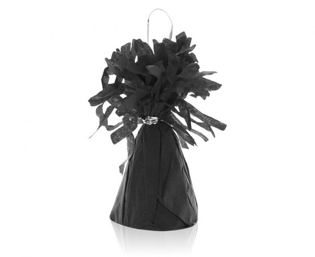 #BAC Ciężarek papierowy do balonów z helem, czarny, 145 g/ 1 szt.