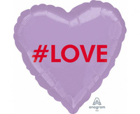 #BFK Balon foliowy 18'' HRT - Love Candy Heart, fioletowy, zapakowany