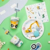 Słomki papierowe Auta 19,5cm 6szt Party Pal