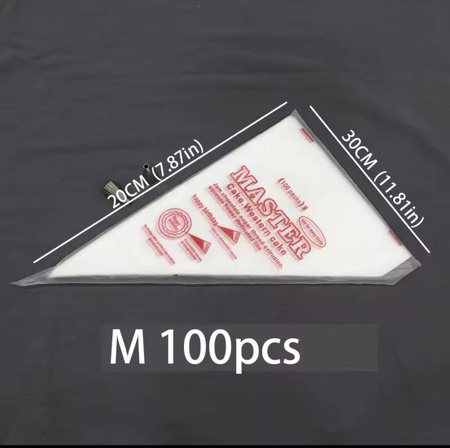 Rękawy worki do dekoracji ciast tortów M 100 szt.