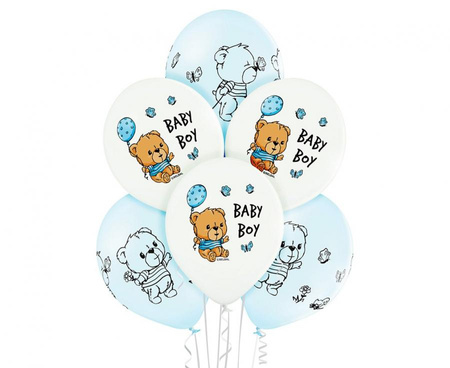 #BL Balony D11 Cute Baby Boy 3C2S 1C4S, 6 szt.