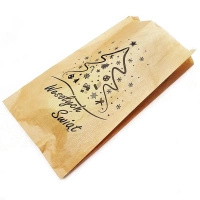 Torebka papierowa WESOŁYCH ŚWIĄT 16x6x29 cm 100 szt.