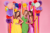 Baner papierowy Happy Birthday, mix, 163x12 cm
