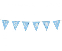 #DEBA Banner Glitz 50, z flagami, niebieski, 274 cm