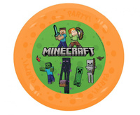 #ZTA Talerz wielokrotnego użytku Party" 21cm Minecraft Mojang, 1 szt. KK