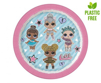 #ZTA Talerzyki papierowe LOL Surprise, 18 cm, 8 szt. (plastic-free) KK