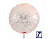 #BFK Balon Ibrex Hel, okrągły 14", Happy Anniversary, packed
