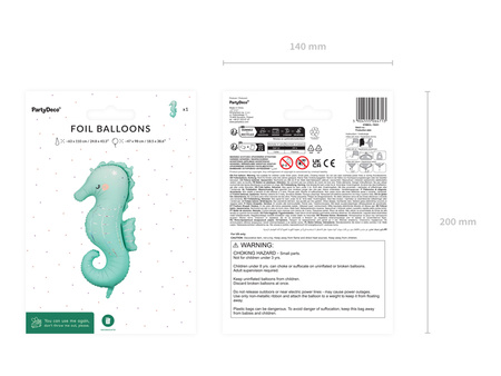 Balon foliowy Cyfra '4', 86cm, jasny różowy