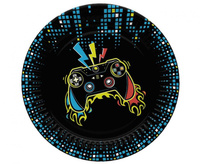 #ZTA Talerzyki papierowe Play Joystick Pad, 18 cm,  8 szt.
