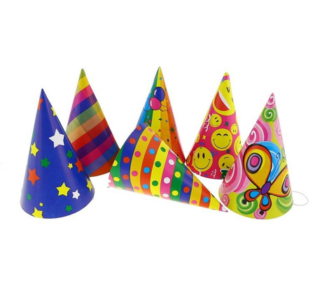 #STAI Czapeczka PARTY papierowa , mix wzorów/ 144 szt.