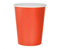 #ZKU_GD Kubeczki pap. jednokolorowe czerwone, 250ml/14 szt.