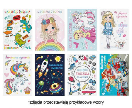 #ZK Laurka z brokatem B6B 117x167 Ogólne Serdeczne Życzenia zest. 714 Dziecięce - Chłopiec, Dziewczynka