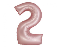 #BFC42 Balon foliowy Smart, Cyfra 2, j. różowa matowa, 76 cm KK