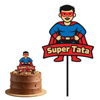 Topper na tort 16x8,5 cm SUPER TATA DZIEŃ TATY WZ.III