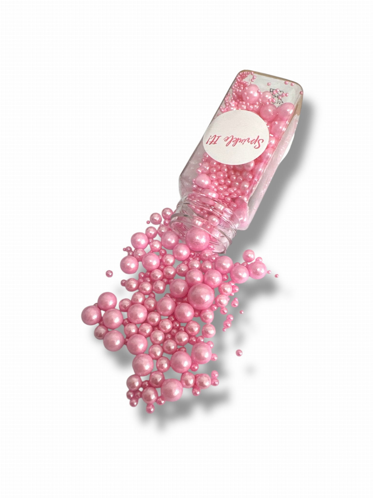 Posypka cukrowa PINK BUBBLES MIX - różowe i białe elementy ozdobne