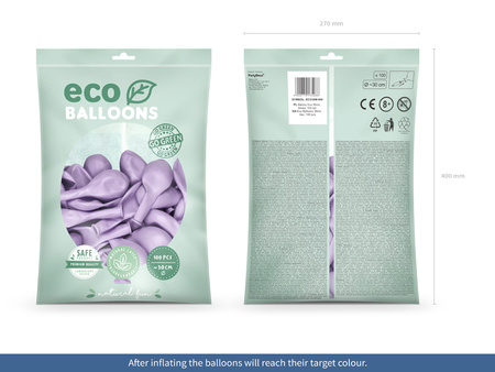 Balony Eco 26cm pastelowe, czekoladowy brąz (1 op. / 100 szt.)