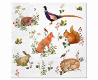 #ZSE Serwetki papierowe PAW Wild Forest Animals 33x33 cm / 20 szt.