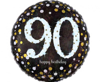 #BFK Balon foliowy 18" SHP - 18c Holo sparkling Birthday 90