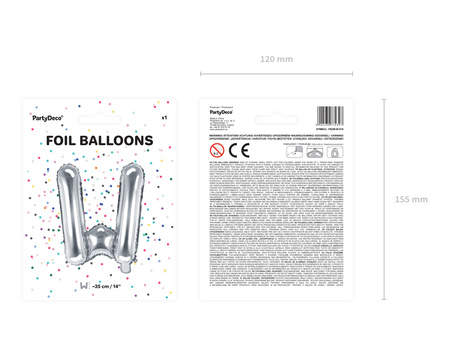 Balon foliowy Litera ''Q'', 35cm, złoty