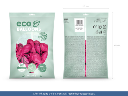 Balony Eco 30cm metalizowane, żółty (1 op. / 100 szt.)