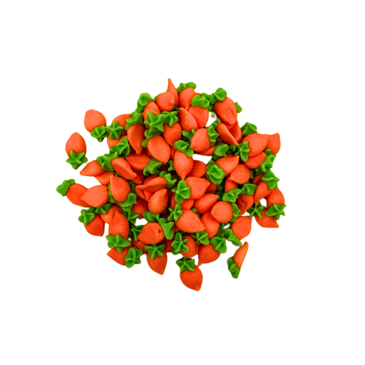 Dekoracyjna posypka cukrowa marchewki na babeczkach i deserach