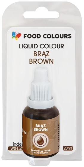 Barwnik w płynie brązowy 20 ml Food Colours – barwnik spożywczy w buteleczce