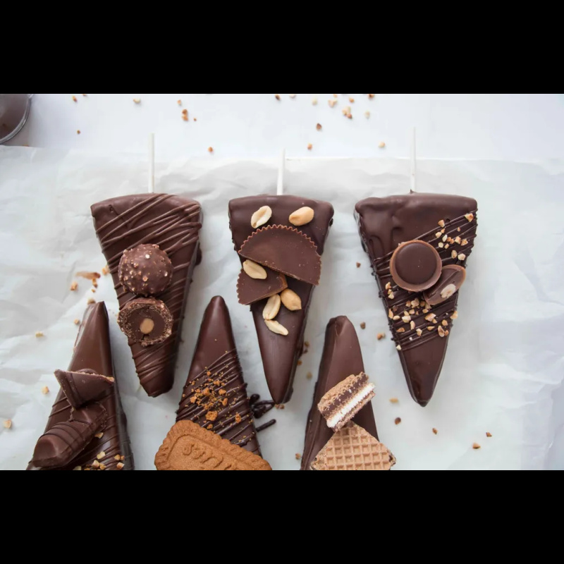 Forma silikonowa do trójkątnych lodów na patyku - elastyczny silikon spożywczy