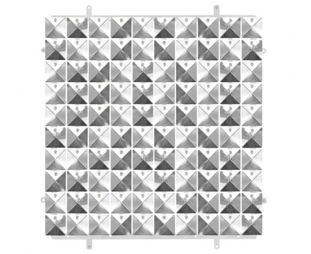 #DEI Panel dekoracyjny srebrny 3D, przezroczyste tło, 30x30 cm/ 100 kwadratów