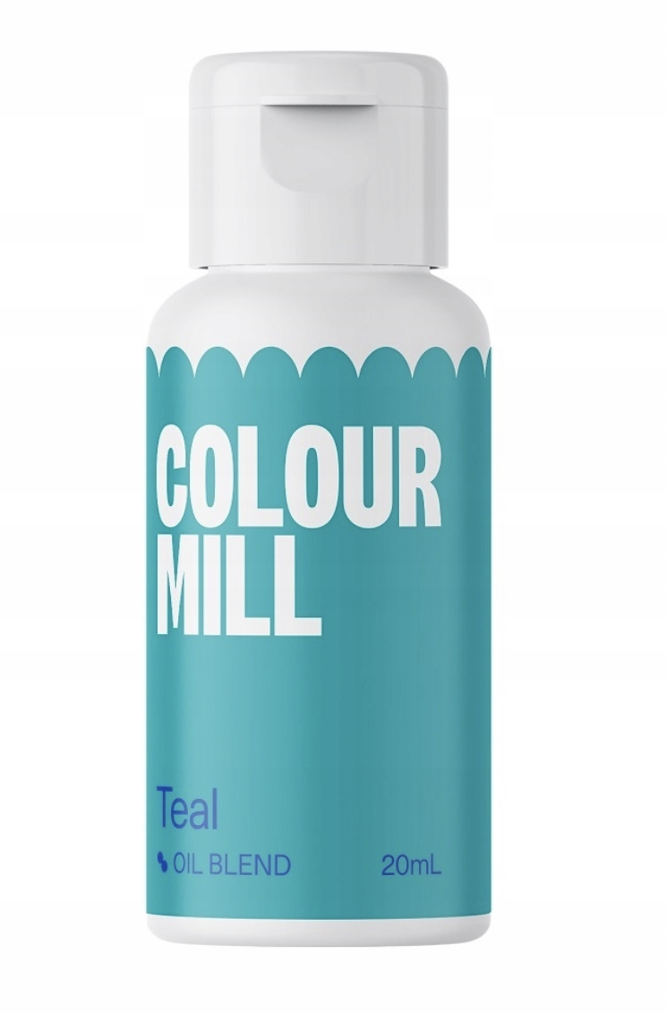 Barwnik olejowy do mas tłustych Teal Turkusowy 20 ml Colour Mill – butelka z produktem