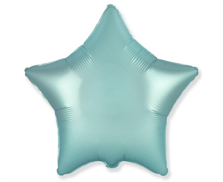 #BFK Balon foliowy 18" FX - Gwiazda (satynowy pastel jasnoniebieski), niepakowany