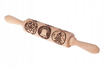 Wałek do ciasteczek z grawerem świątecznym wzór 3 ODETTE Galicja